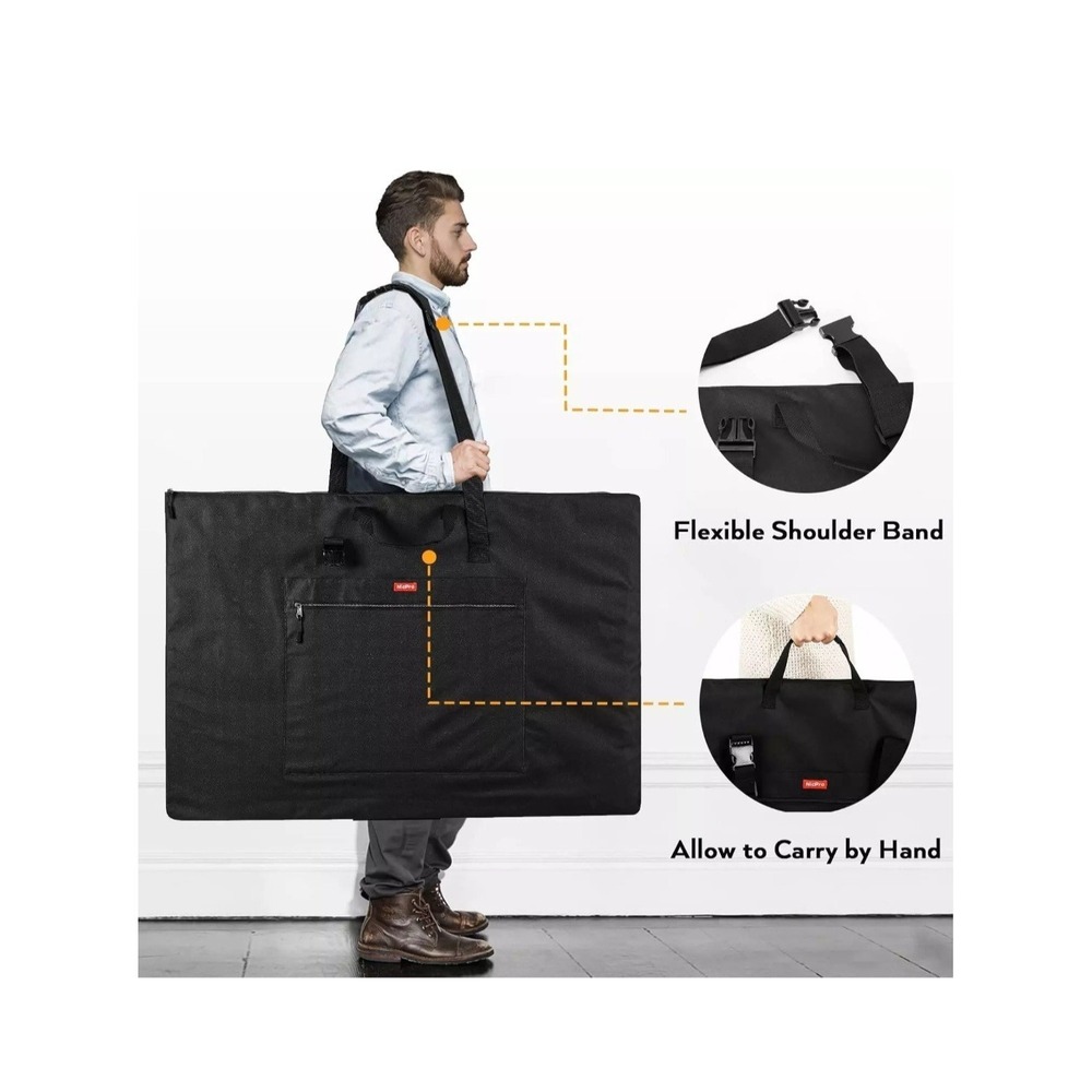 Light Weight Art Portfolio Bag, 24 X 36 Inches Waterproof Nylon Art Portfolio